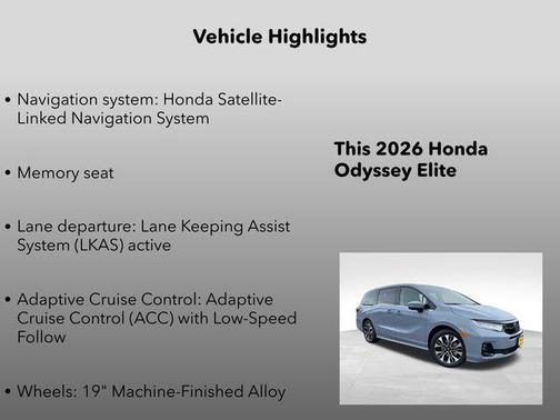 2026 Honda Odyssey Elite