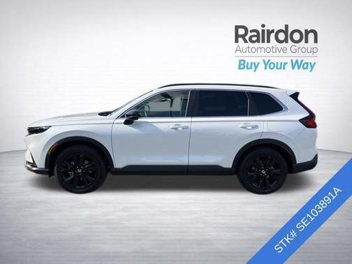 Platinum White Pearl 2025 Honda CR-V Hybrid Sport Touring AWD