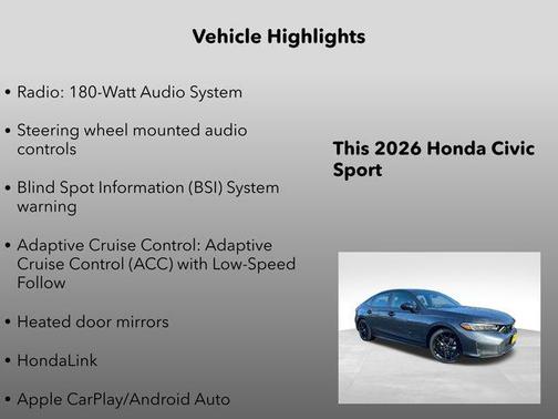 2026 Honda Civic Sport
