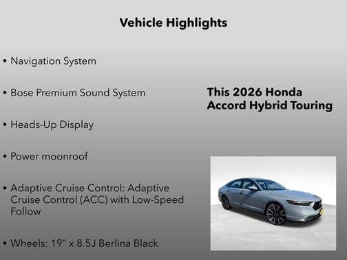 Urban Gray 2026 Honda Accord Hybrid Touring