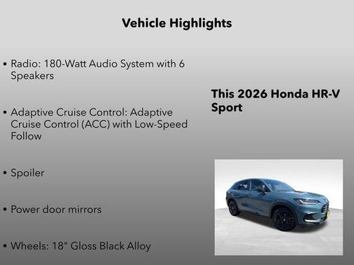 Nordic Forest Pearl 2026 Honda HR-V AWD Sport