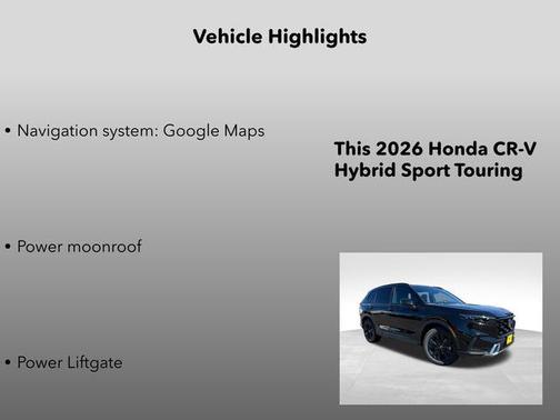 Crystal Black Pearl 2026 Honda CR-V Hybrid Sport Touring AWD