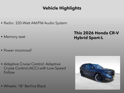 2026 Honda CR-V Hybrid Sport-L AWD