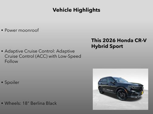 Crystal Black Pearl 2026 Honda CR-V Hybrid Sport AWD