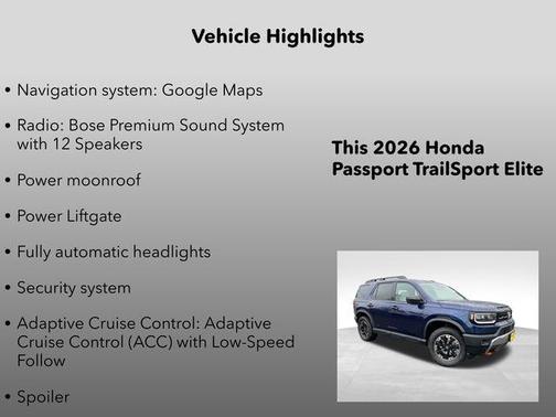 2026 Honda Passport AWD TrailSport Elite