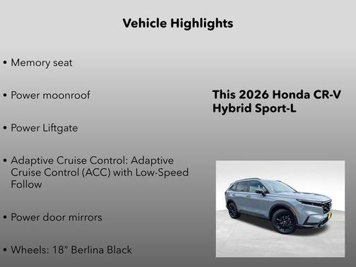 Urban Gray Pearl 2026 Honda CR-V Hybrid Sport-L AWD