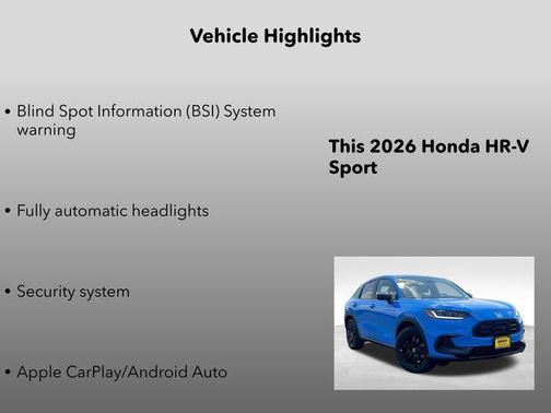 2026 Honda HR-V AWD Sport