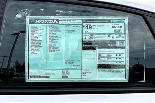 2025 Honda Civic Hybrid Sport