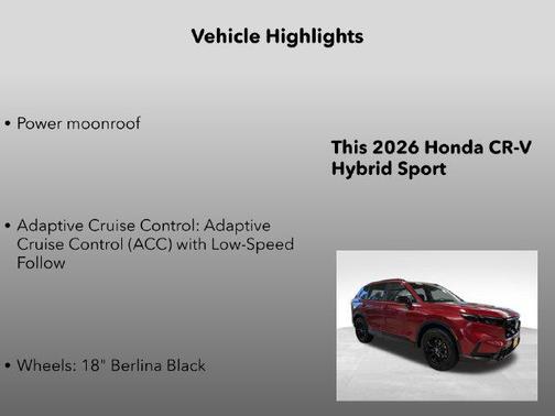 Radiant Red 2026 Honda CR-V Hybrid Sport AWD