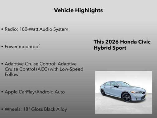 Urban Gray Pearl 2026 Honda Civic Hybrid Sport