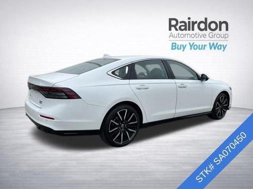 Platinum White Pearl 2025 Honda Accord Hybrid Touring