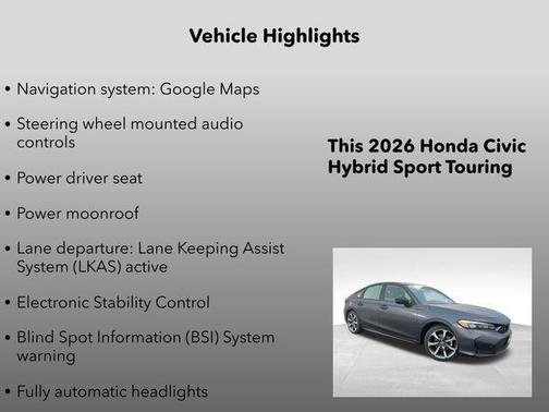 2026 Honda Civic Hybrid Sport Touring