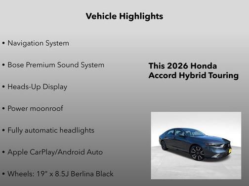 Meteorite Gray Metallic 2026 Honda Accord Hybrid Touring