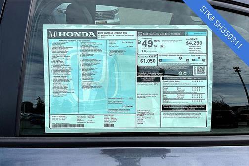 2025 Honda Civic Hybrid Sport Touring