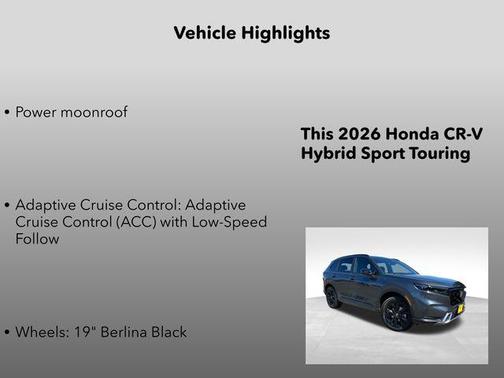 Meteorite Gray Metallic 2026 Honda CR-V Hybrid Sport Touring AWD