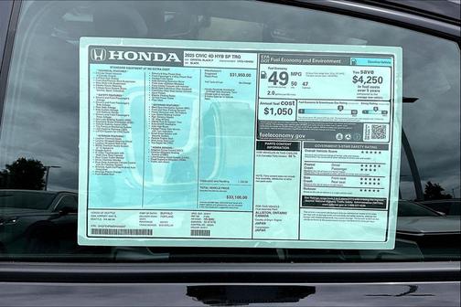 2025 Honda Civic Hybrid Sport Touring