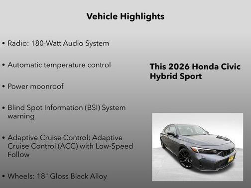 2026 Honda Civic Hybrid Sport
