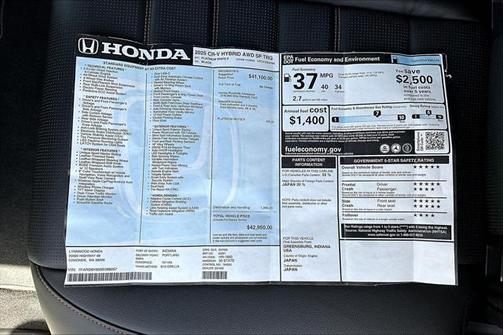 2025 Honda CR-V Hybrid Sport Touring