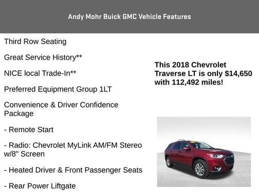 2018 Chevrolet Traverse LT Cloth