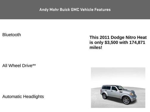 Bright Silver Metallic 2011 Dodge Nitro Heat