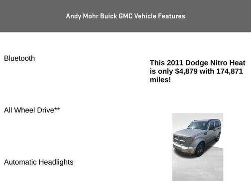 Bright Silver Clearcoat Metallic 2011 Dodge Nitro Heat