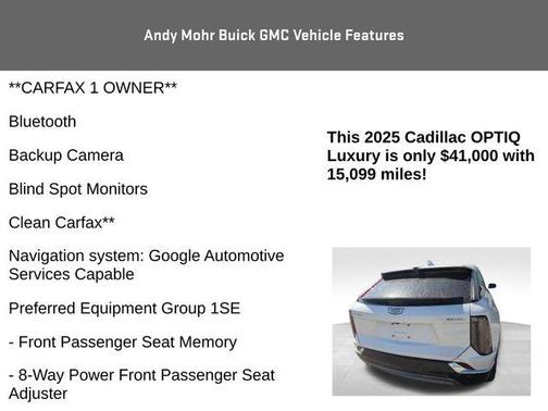 Crystal White 2025 Cadillac OPTIQ Luxury