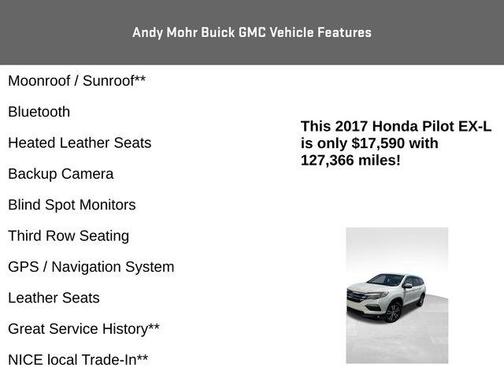 2017 Honda Pilot EX-L w/ Navigation