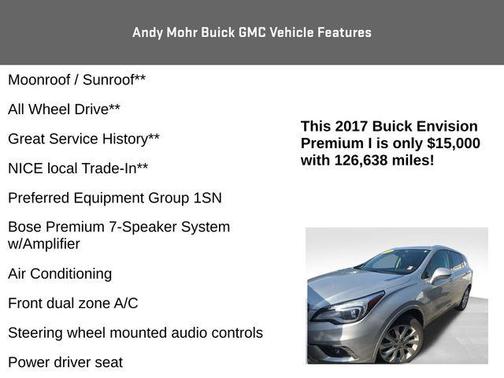 Galaxy Silver Metallic 2017 Buick Envision Premium I