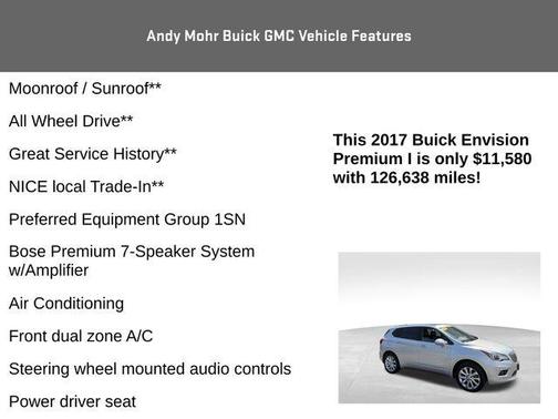 Galaxy Silver Metallic 2017 Buick Envision Premium I