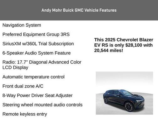 Black 2025 Chevrolet Blazer EV RS