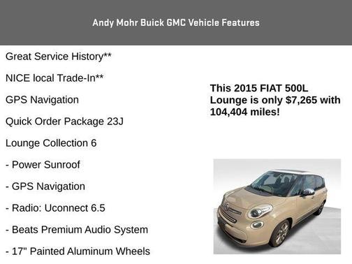 2015 FIAT 500L Lounge