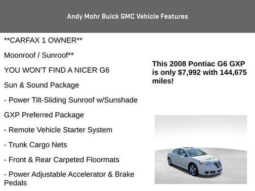 2008 Pontiac G6 GXP