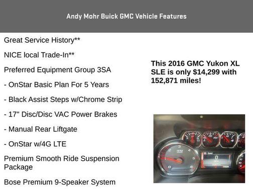 Onyx Black 2016 GMC Yukon XL SLE