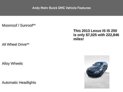 Gray Pearl 2013 Lexus IS 250 Base