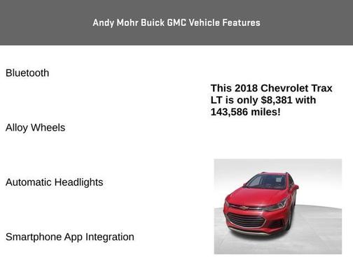 Red 2018 Chevrolet Trax LT