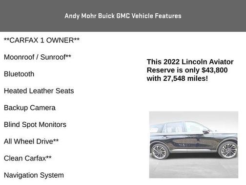 2022 Lincoln Aviator Reserve AWD