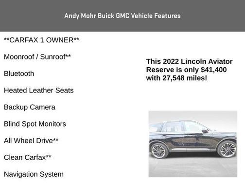 2022 Lincoln Aviator Reserve AWD