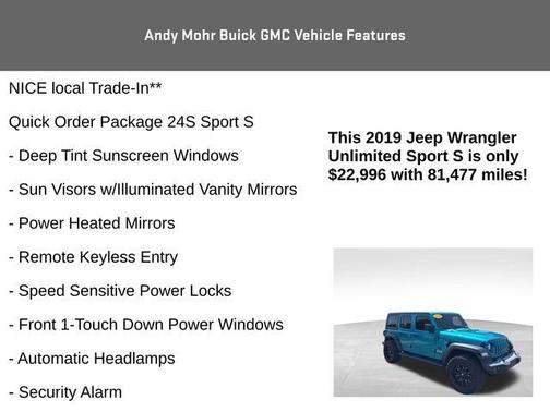 2019 Jeep Wrangler Unlimited Sport