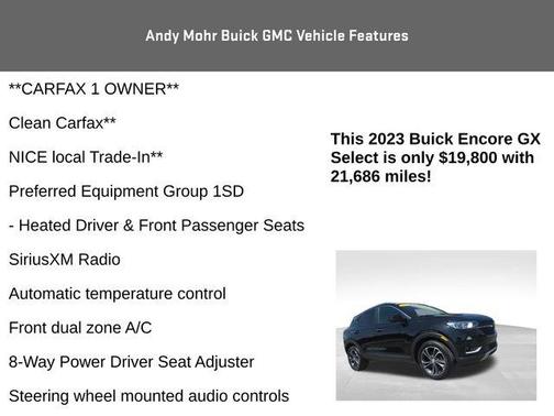 Ebony Twilight Metallic 2023 Buick Encore GX Select