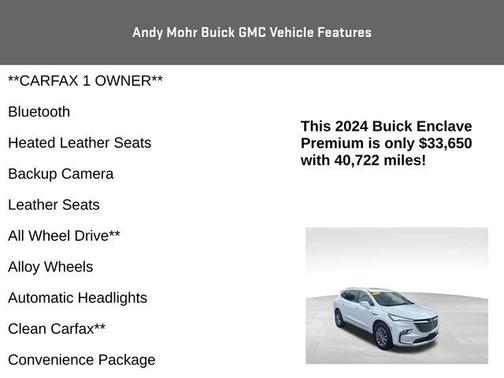 Summit White 2024 Buick Enclave Premium
