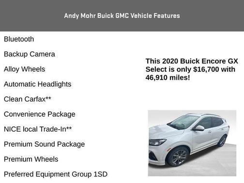White Frost 2020 Buick Encore GX Select