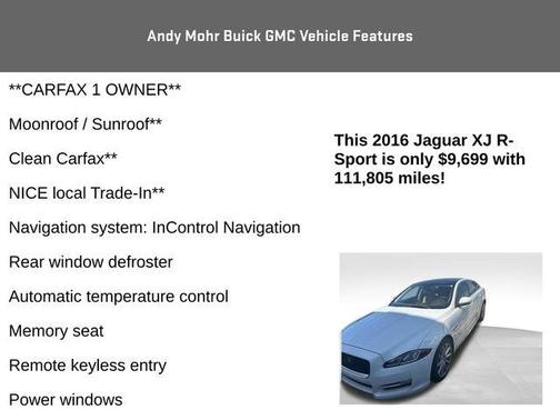 Polaris White 2016 Jaguar XJ XJ R-Sport