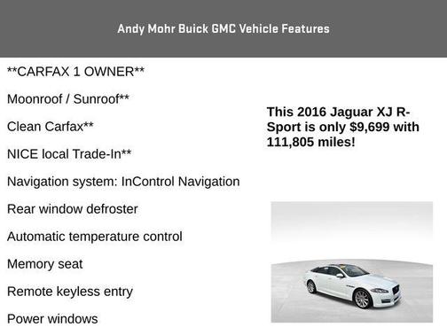 Polaris White 2016 Jaguar XJ XJ R-Sport