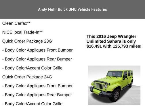 2016 Jeep Wrangler Unlimited Sahara