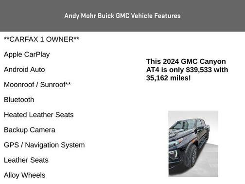 Onyx Black 2024 GMC Canyon AT4