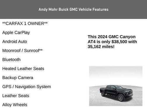Onyx Black 2024 GMC Canyon AT4
