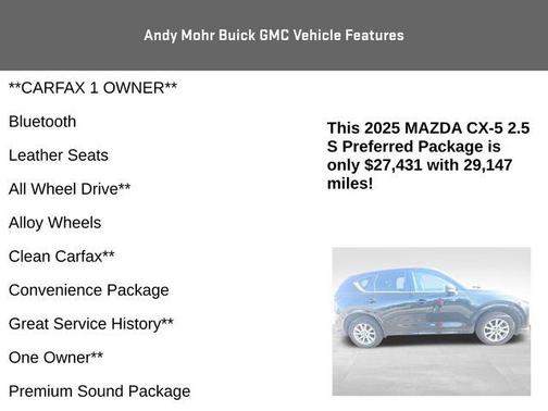 Jet Black 2025 Mazda CX-5 2.5 S Preferred Package