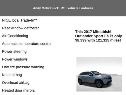 2017 Mitsubishi Outlander Sport 2.0 ES