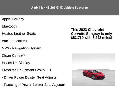 2023 Chevrolet Corvette Stingray w/3LT