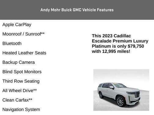 2023 Cadillac Escalade Premium Luxury Platinum